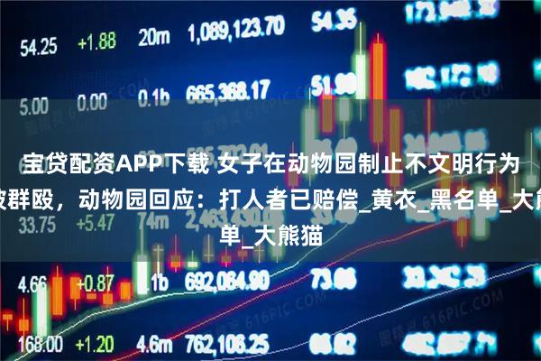 宝贷配资APP下载 女子在动物园制止不文明行为反被群殴，动物园回应：打人者已赔偿_黄衣_黑名单_大熊猫