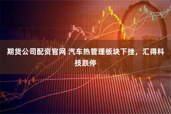 期货公司配资官网 汽车热管理板块下挫，汇得科技跌停