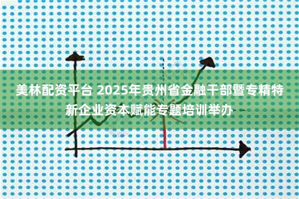 美林配资平台 2025年贵州省金融干部暨专精特新企业资本赋能专题培训举办